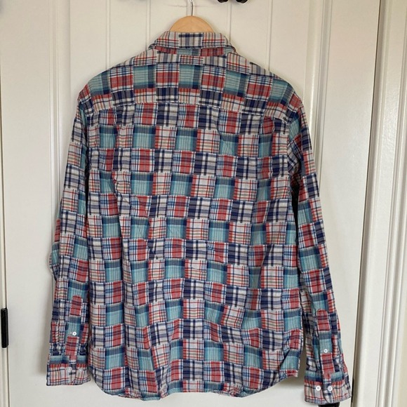 Rye by Hawker Rye Mens Madras Plaid Button Down Shirt Size XL Preppy Multi Color - Picture 9 of 11